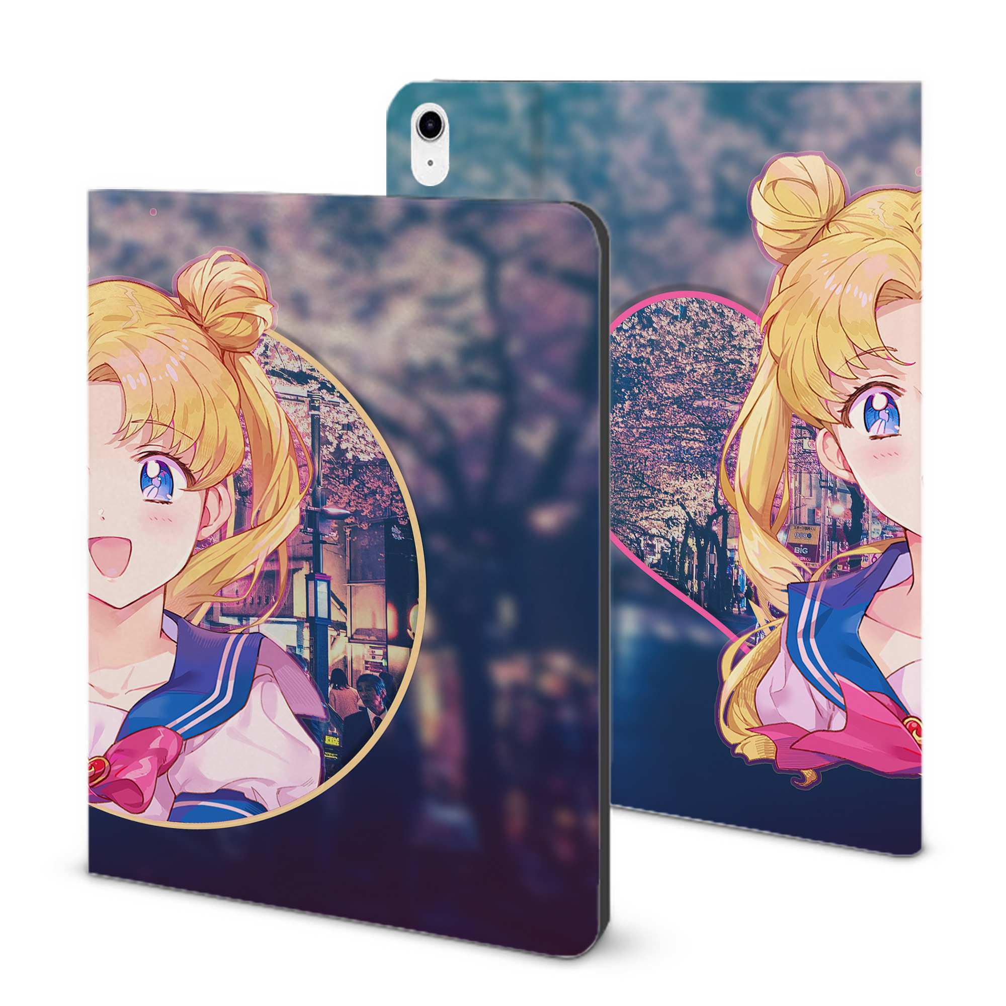 （画像用） 美少女戦士セーラームーン Sailor Moon IPad ケース ブック型 PUレザー TPU 耐衝撃 軽量 薄型 ペン収納なし 全面保護 IPad 各モデル対応
